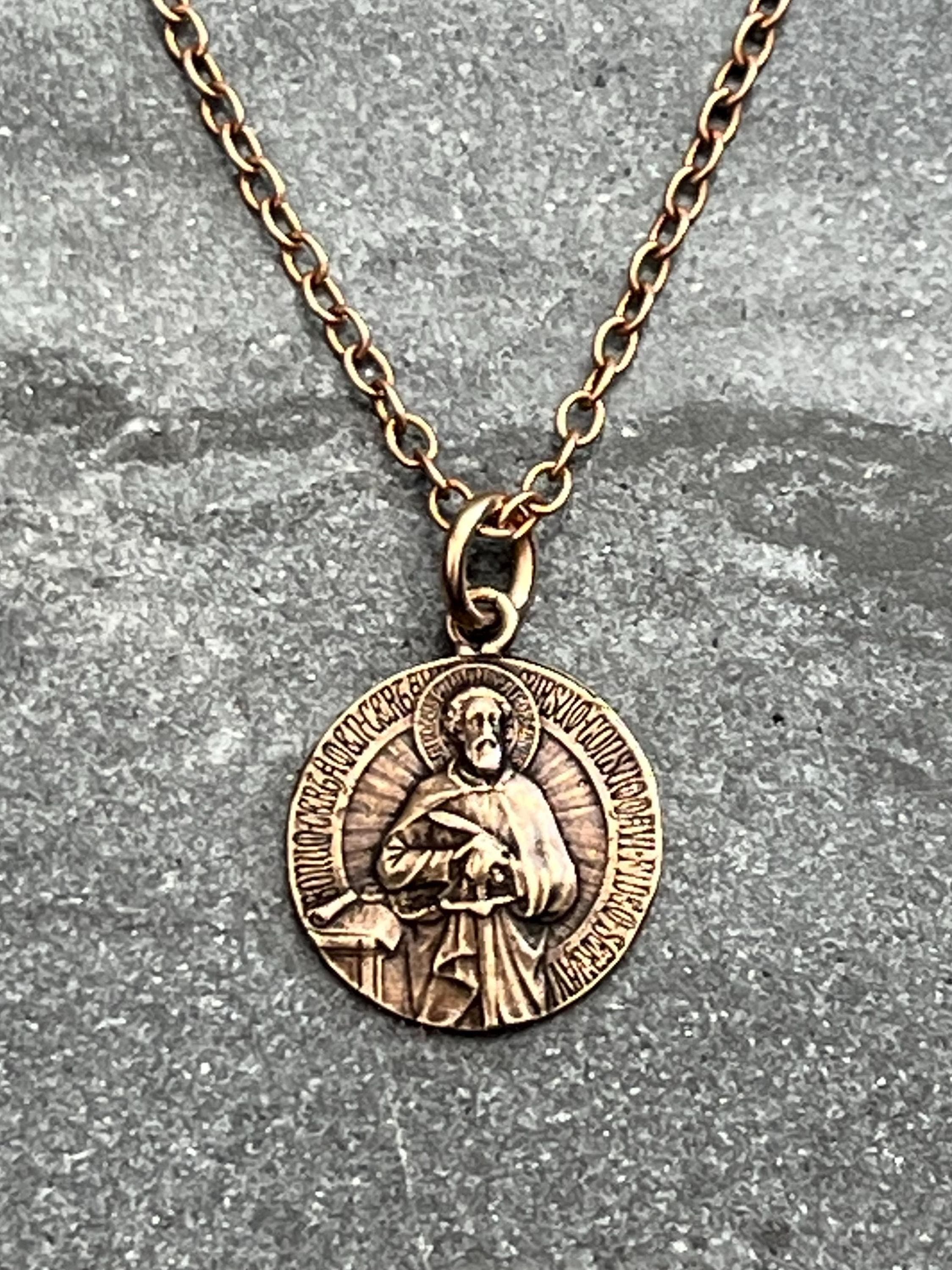 Saint Paul Solid Bronze or Sterling Silver Necklace