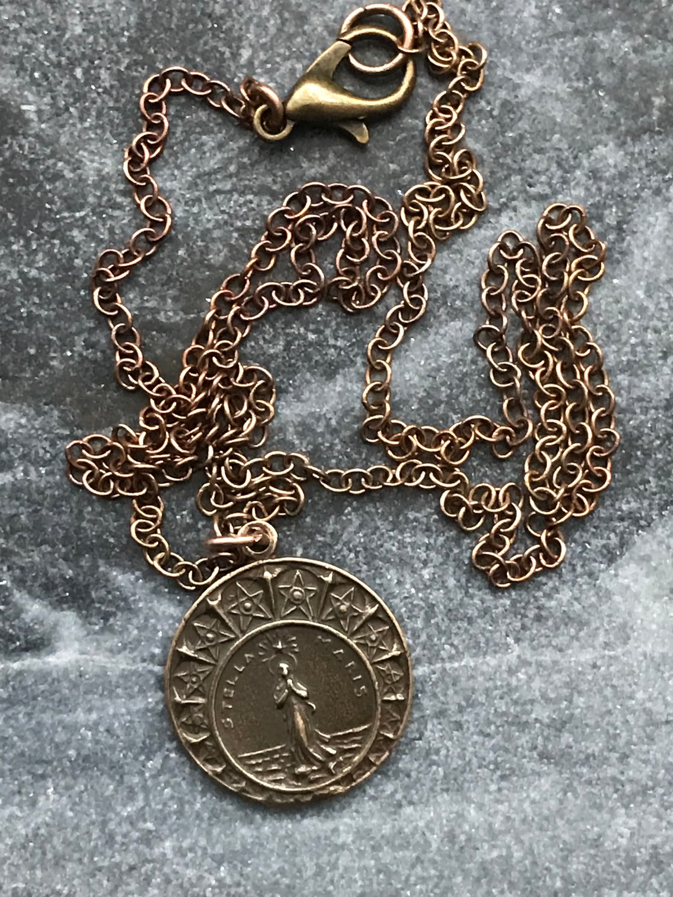 Stella Maris Solid Bronze Necklace