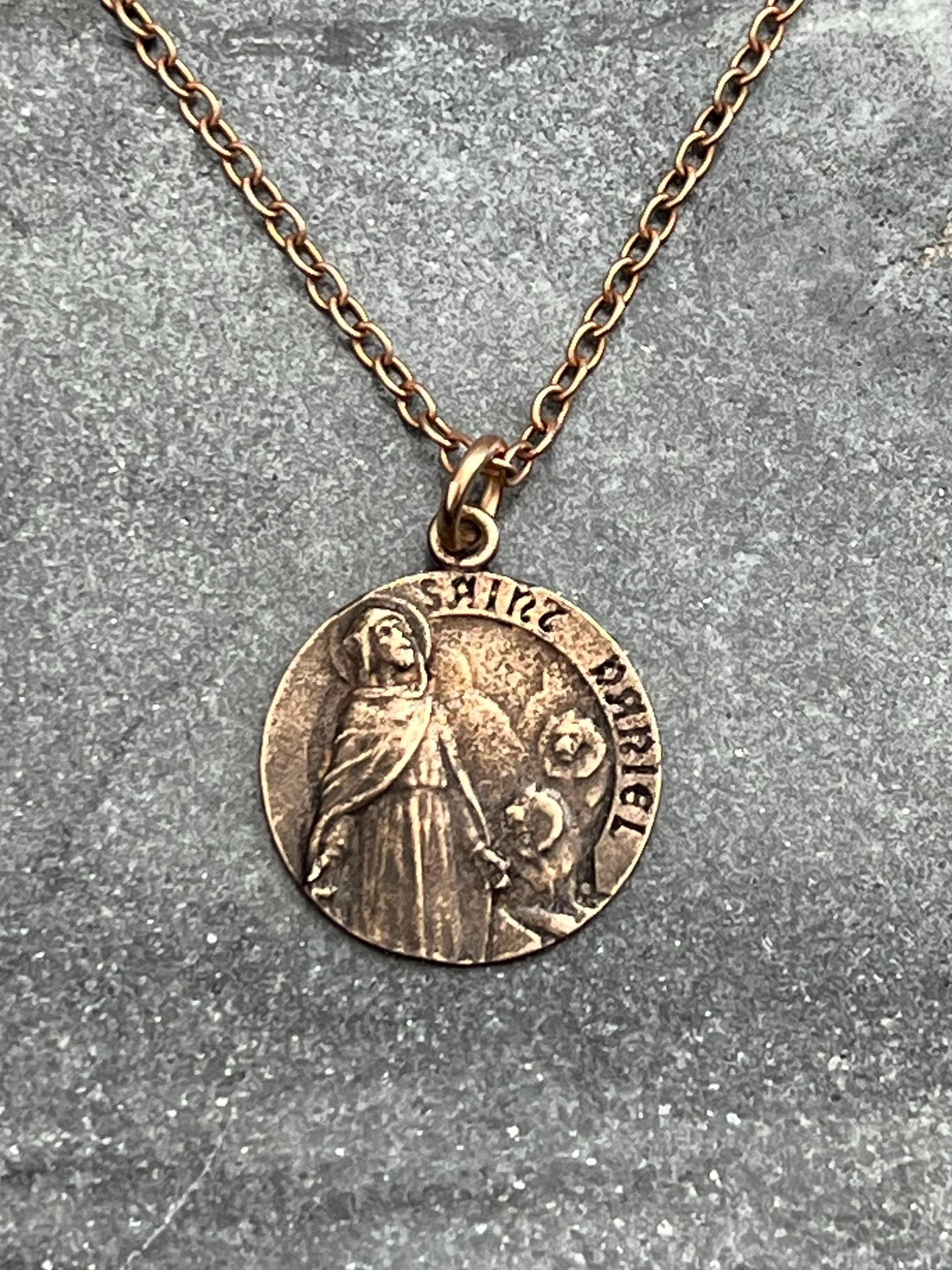 Saint Daniel Solid Bronze or Sterling Silver Necklace